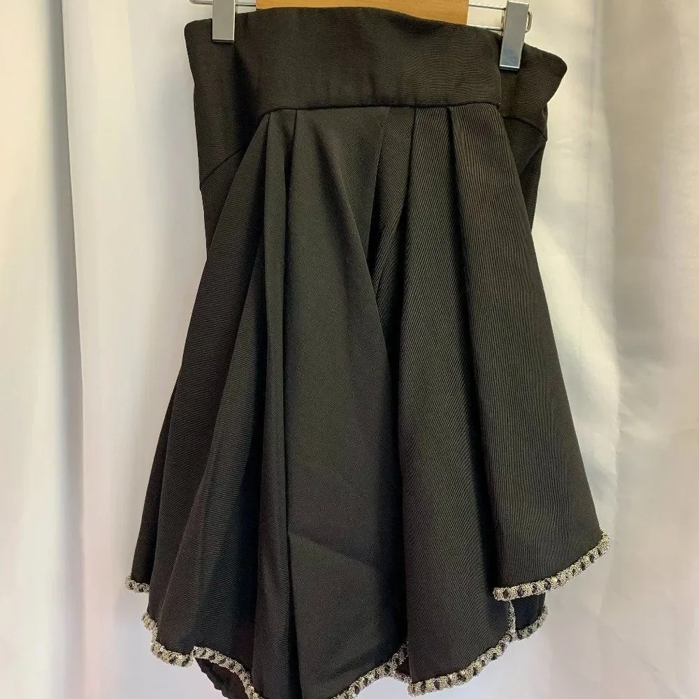 Jay Ahr black strapless chain trim babydoll dress - Picture 4 of 12